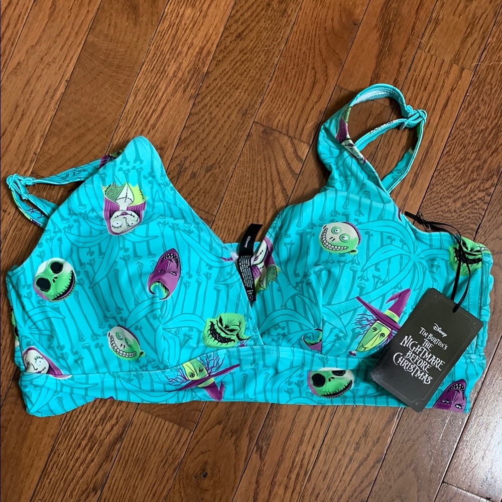 Disney Teal Nightmare Before Christmas Bikini Top